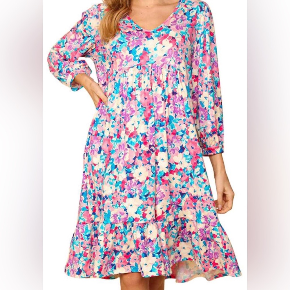 Floral Long Sleeve Dress